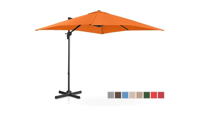Uniprodo UNI_UMBRELLA_2SQ250DG Hanging Cantilever Parasol Uniprodo UNI_UMBRELLA_2SQ250DG Hanging Cantilever Parasol
