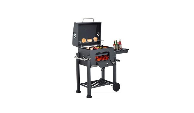 HomeZone® Large Premium BBQ Charcoal Smoker