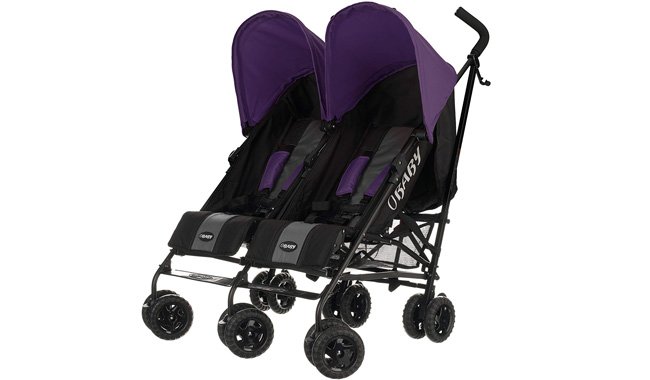 Obaby Apollo Black & Grey Twin Stroller