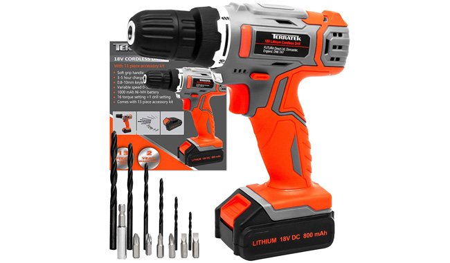 Terratek 13Pc Cordless Drill Driver Terratek 13Pc Cordless Drill Driver