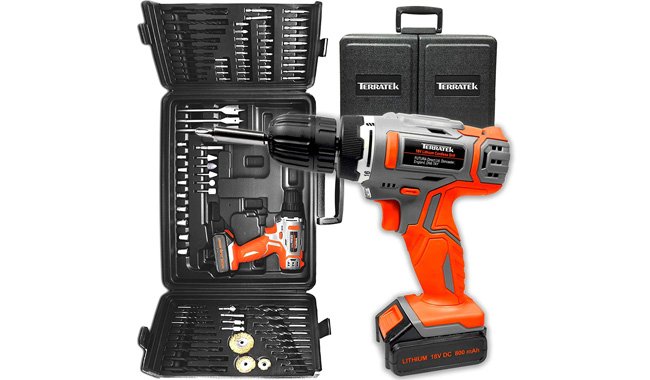 Terratek 89pc Cordless Drill Driver Kit Terratek 89pc Cordless Drill Driver Kit