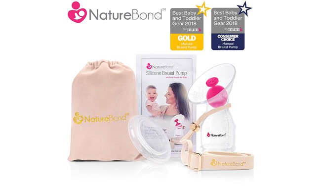 NatureBond Silicone Manual Breast Pump