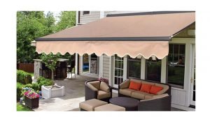 Aleko Half Cassette Retractable Patio Awning
