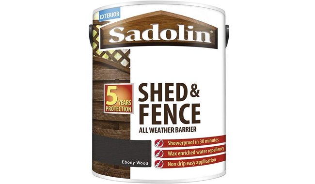 Sadolin Shed & Fence Woodstain Ebony Wood
