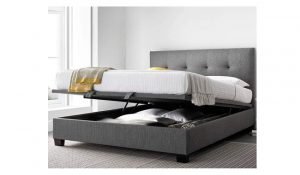 Happy Beds Yorkie Grey Fabric Modern Bed