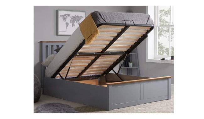 happybeds Grey Ottoman