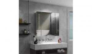 Quavikey Illuminated Bathroom Mirror Cabinet