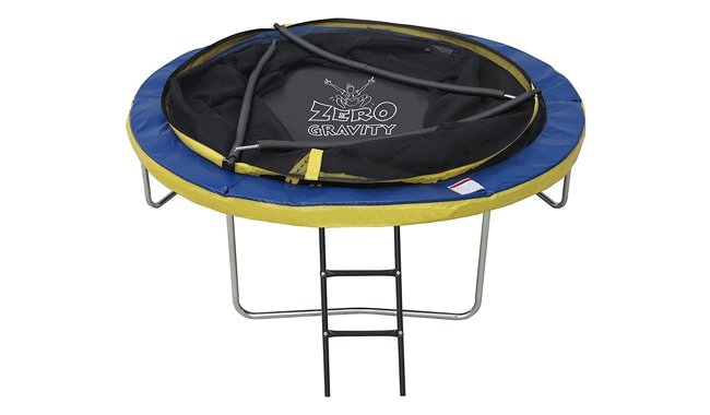 Zero gravity ultima 4high spec trampoline with safety enclosure netting and ladder Zero gravity ultima 4high spec trampoline with safety enclosure netting and ladder