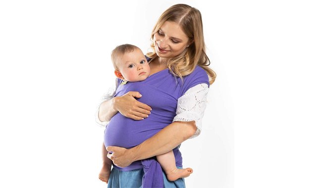 Boba Newborn Purple Stretchy Baby Sling