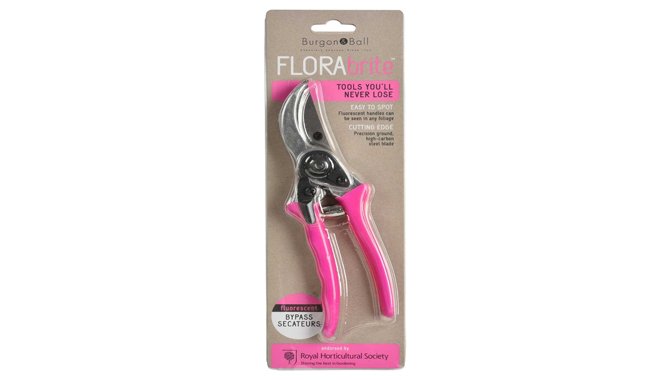FloraBrite Pink Bypass Secateurs By Burgon & Ball