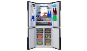 Hoover HFDN 180BK Freestanding American Fridge Freezer