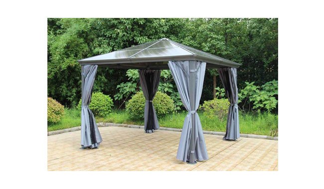 Runcton Polycarbonate Anthracite 3m x 3.6m Gazebo Runcton Polycarbonate Anthracite 3m x 3.6m Gazebo