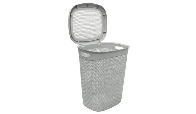 JVL Droplette Design Plastic Laundry Basket JVL Droplette Design Plastic Laundry Basket