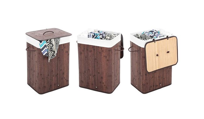 SONGMICS Bamboo Laundry Basket SONGMICS Bamboo Laundry Basket