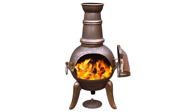 Gardeco 90cm Granada Cast Iron Chiminea