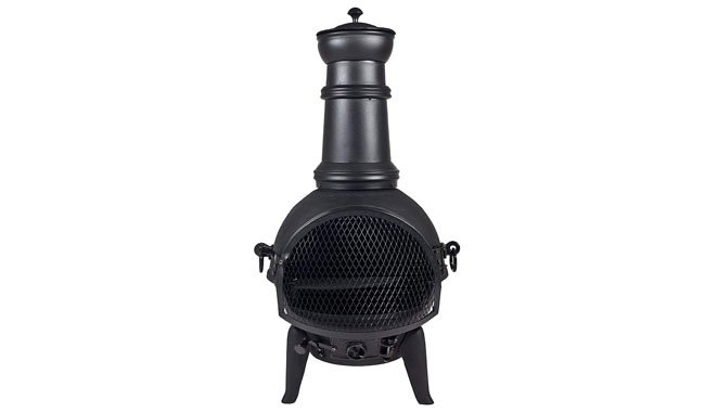 Oxford Leisure Black Steel Cast Iron Chiminea